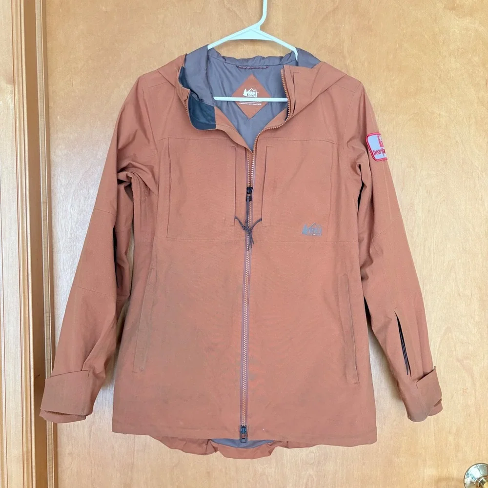 REI Co Op Men's Waterproof‎ Ski Snowboard Jacket brown Size Small